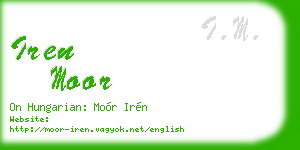 iren moor business card